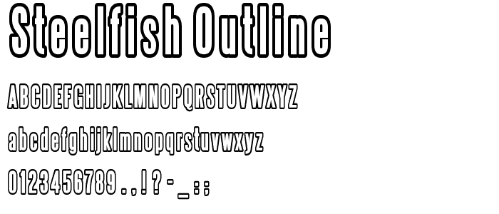 Steelfish Outline font